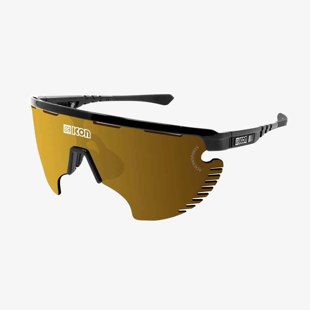 Gafas SCICON Aerowing Lamon Negro Brillante (lente Multiespejo Bronce) - SCICON | ARS Bike Parts