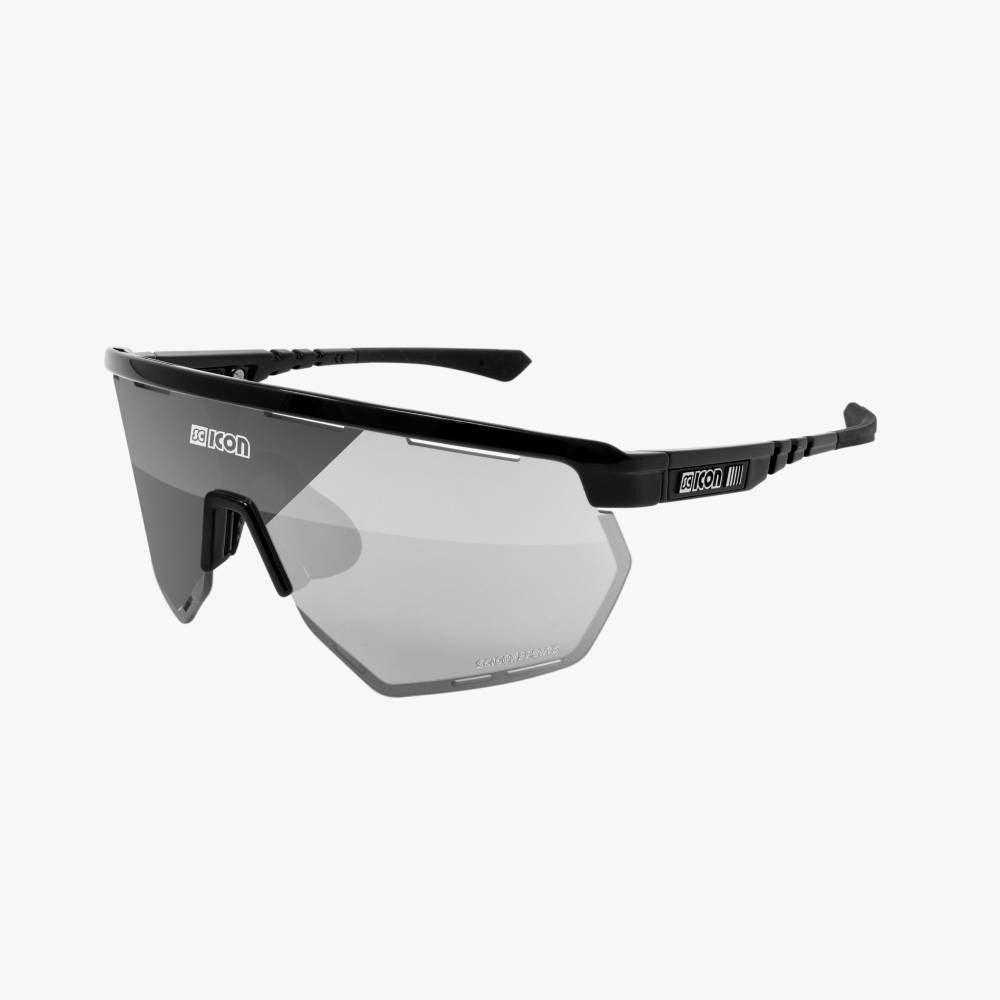 Gafas SCICON Aerowing Negro Brillante (lente Fotocromática Plata Espejo) - SCICON | ARS Bike Parts