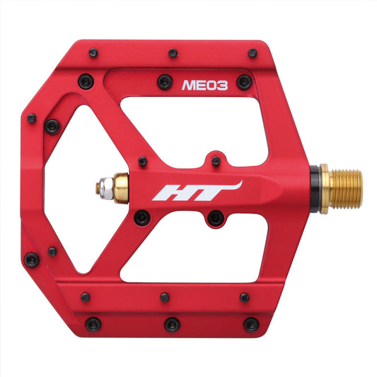 Pedales Descenso Me03t (rojo Mate/Ejes Titanio)
