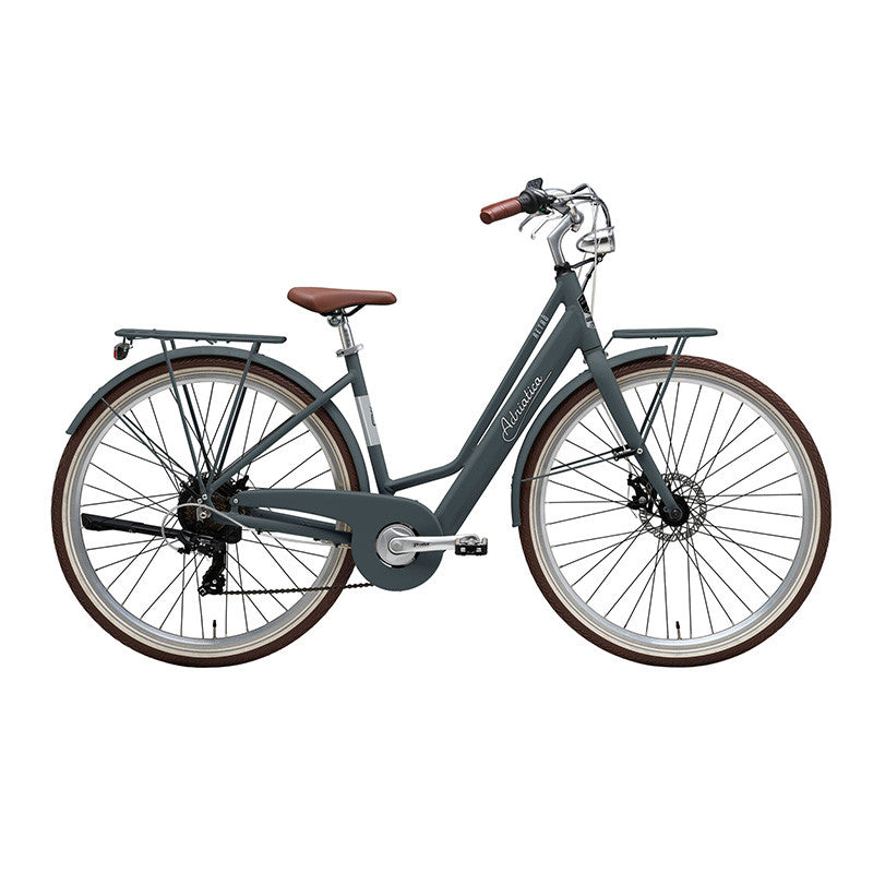 Adriatica Bicicleta E-Retro Lady E-BIKE 28" Gris Antracita Bateria Integrada - ADRIATICA | ARS Bike Parts