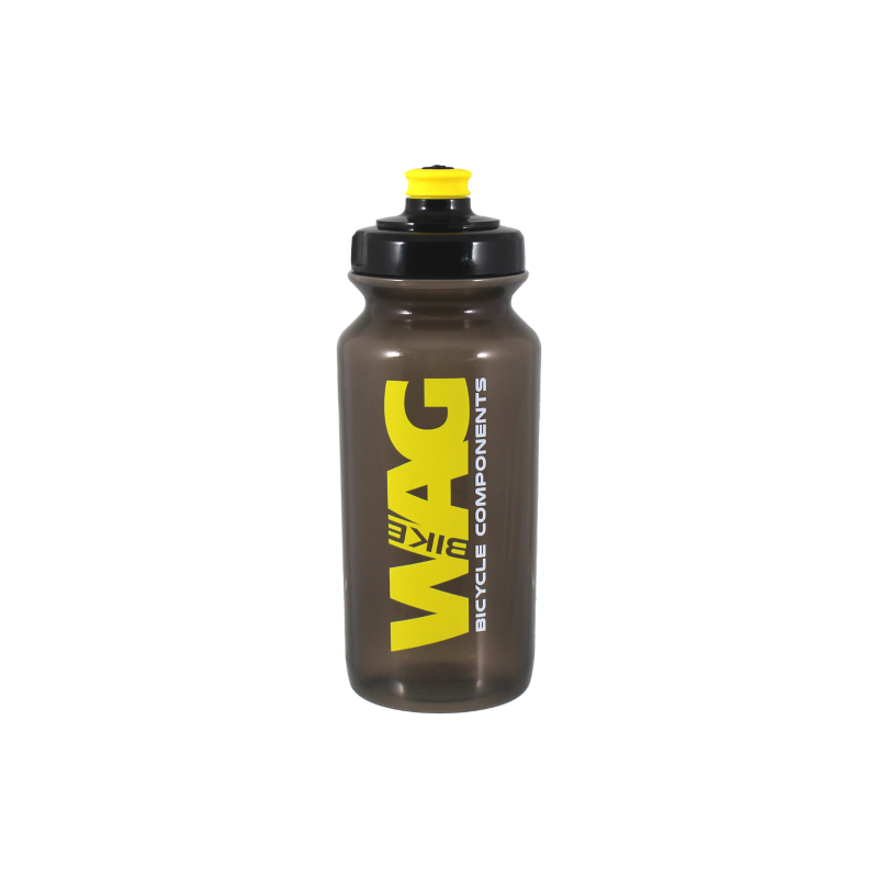 Bidon 500ml Negro Transp Logo WAG Amarillo - WAG | ARS Bike Parts