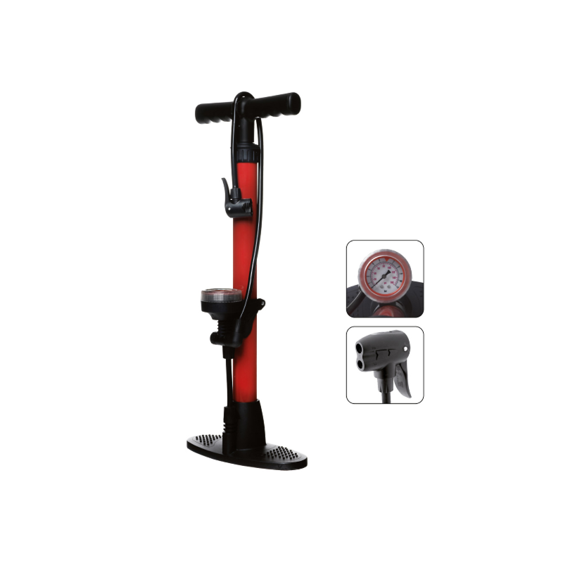 Easy Bomba Taller Acero Basic C-Manometro D-Valvula Roja - EASY | ARS Bike Parts