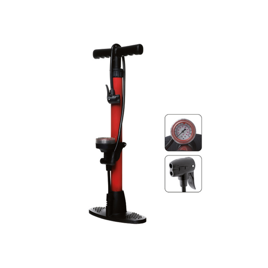 Easy Bomba Taller Acero Basic C-Manometro D-Valvula Roja - EASY | ARS Bike Parts