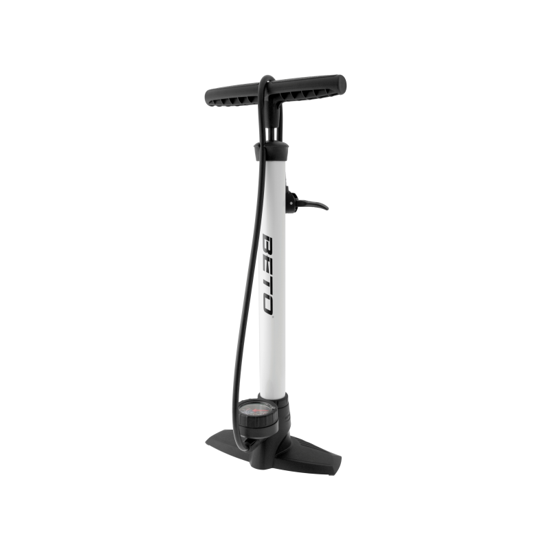 Beto Bomba Taller New Classic Acero C-Manometro Blanca con Racor de Doble Valvula Reversible - BETO | ARS Bike Parts
