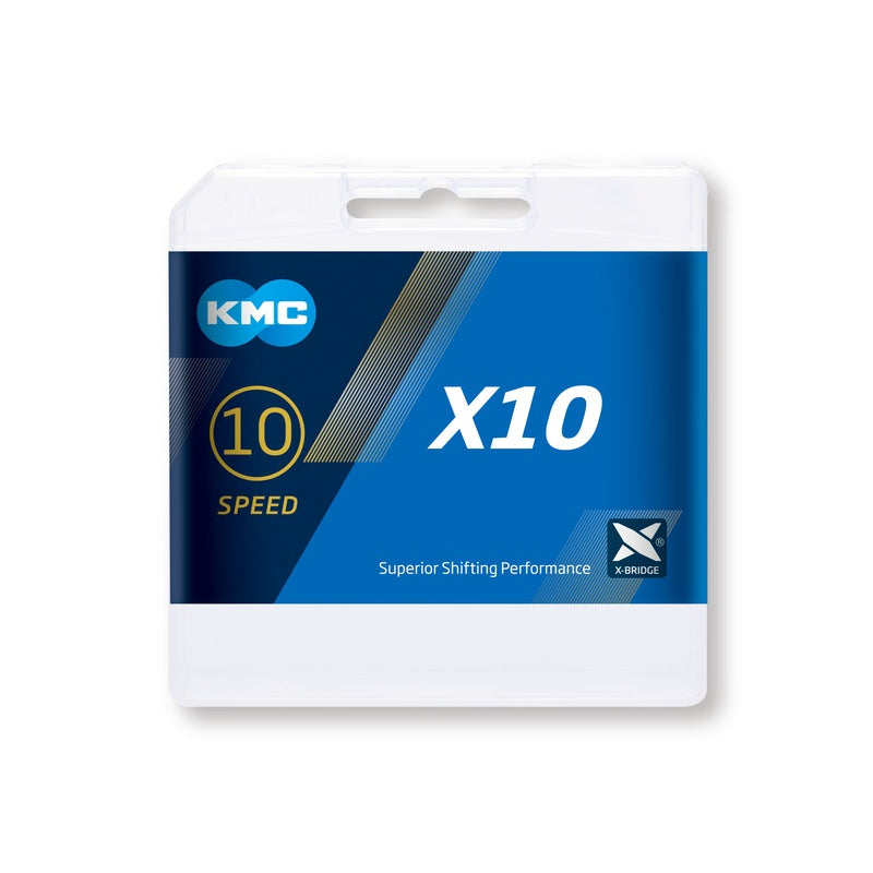 Cadena Kmc x10 Plata-Negra 114p 10v - KMC | ARS Bike Parts