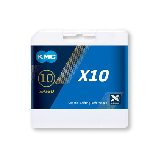Cadena Kmc x10 Plata-Negra 114p 10v - KMC | ARS Bike Parts