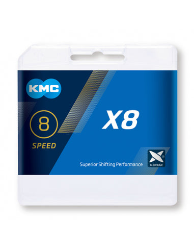 Cadena Kmc x8 Plata-Gris 114 Index 8v - KMC | ARS Bike Parts