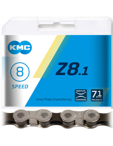 Cadena Kmc z8 Plata-Gris 114p Sh-Camp-SRAM 6-7-8v - KMC | ARS Bike Parts