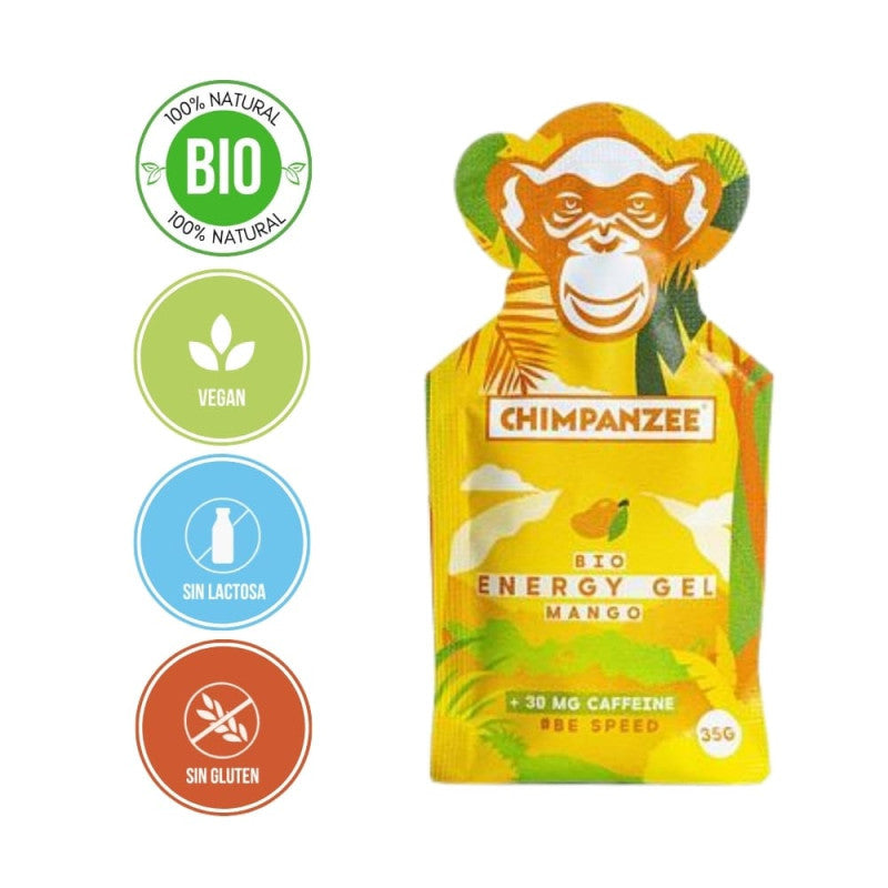 Caja 25 Sobres Energy Gel Mango 35gr Chimpanzee - CHIMPANZEE | ARS Bike Parts