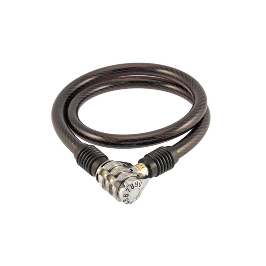 Candado Cable Combinacion 10x650mm Negro WAG - WAG | ARS Bike Parts