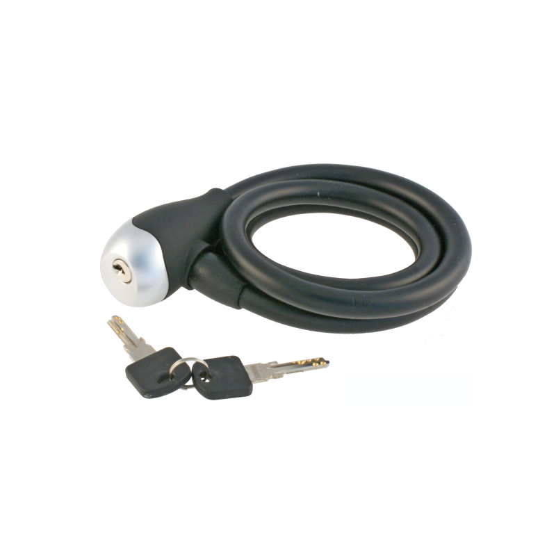 Candado Espiral 12x1200mm Silicona Negro WAG - WAG | ARS Bike Parts