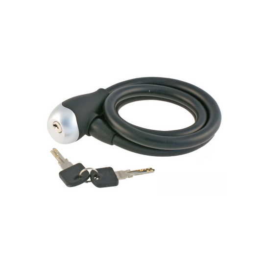 Candado Espiral 12x1200mm Silicona Negro WAG - WAG | ARS Bike Parts