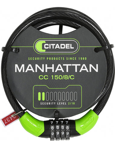 Candado Espiral Citadel Manhattan 150-8-c Comb. - CITADEL | ARS Bike Parts