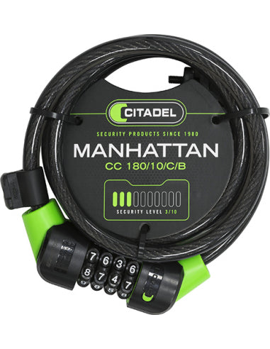 Candado Espiral Citadel Manhattan 180/10/con B - CITADEL | ARS Bike Parts