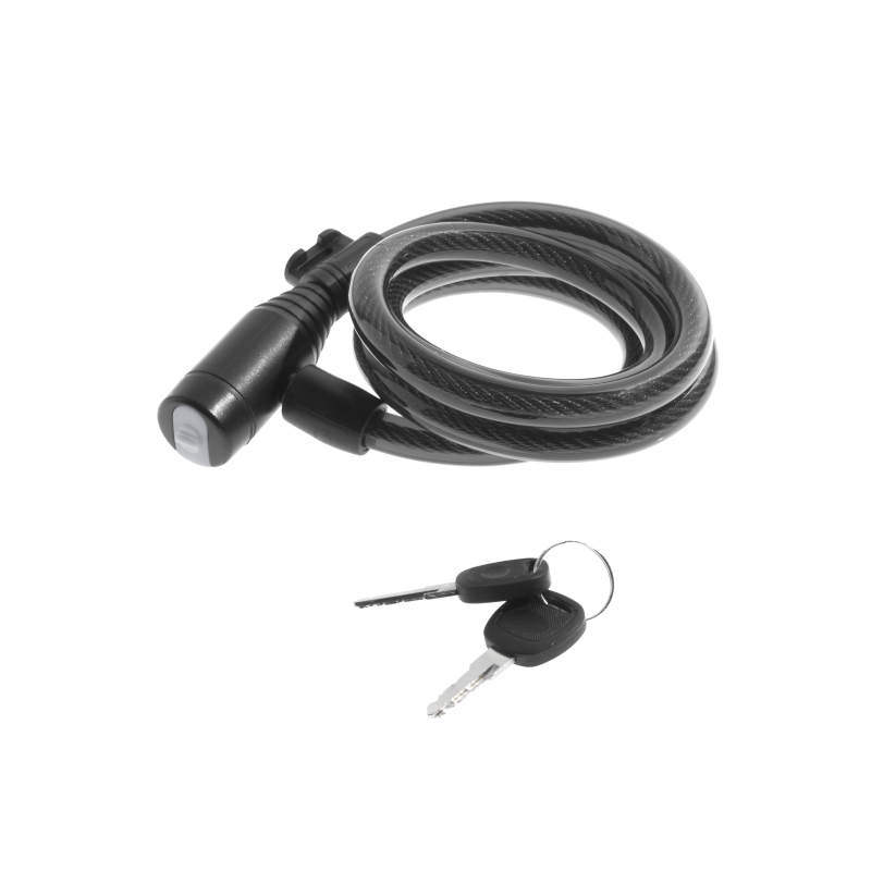 Candado Espiral d6x800mm Negro Transparente WAG - WAG | ARS Bike Parts