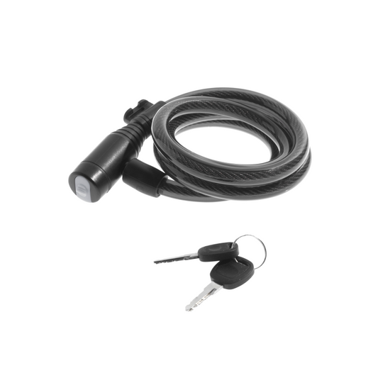 Candado Espiral d8x1000mm Negro Transparente WAG - WAG | ARS Bike Parts