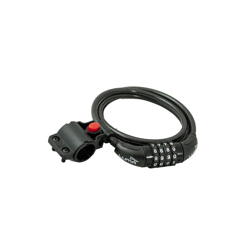 Luma Candado Espiral Match 8x150mm Combinacion Negro - LUMA | ARS Bike Parts