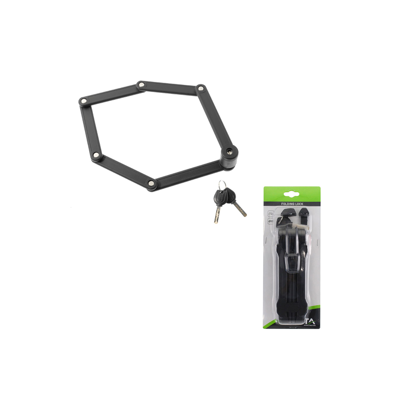 Candado Plegable Negro 840mm C-Soporte Cuadro WAG