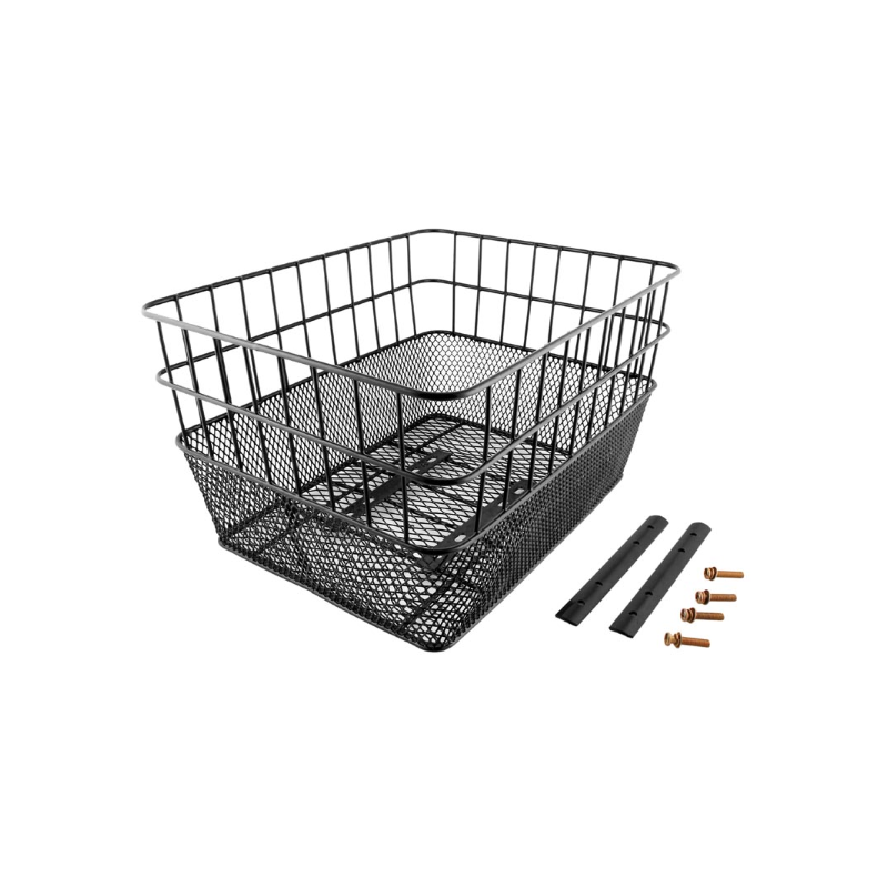 Easy Cesta Trasera Rectangular Doble Malla Negro - EASY | ARS Bike Parts