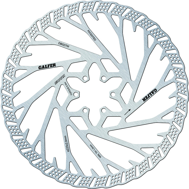 Disco 223mmx2.0mm Galfer Shark 6 Tornillos