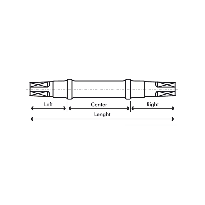 Easy Eje Pedalier Cuadradillo 35x52x35 Bsa con Tornillos - EASY | ARS Bike Parts