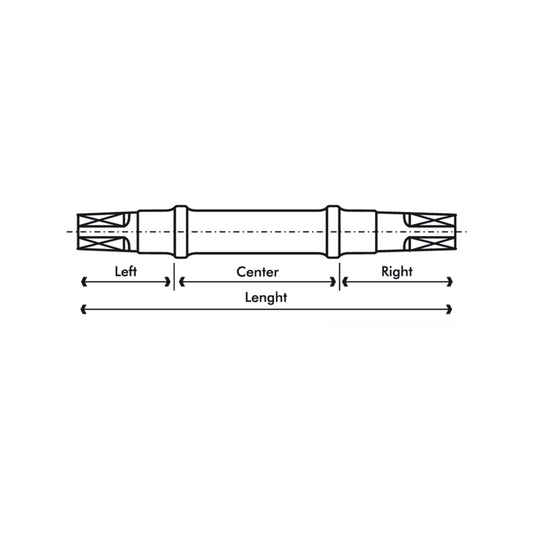 Easy Eje Pedalier Cuadradillo 35x52x35 Bsa con Tornillos - EASY | ARS Bike Parts