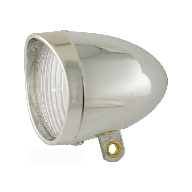 Faro Delantero Retro 3 LED Luz Blanca Cromado WAG Pilas Aaa - WAG | ARS Bike Parts