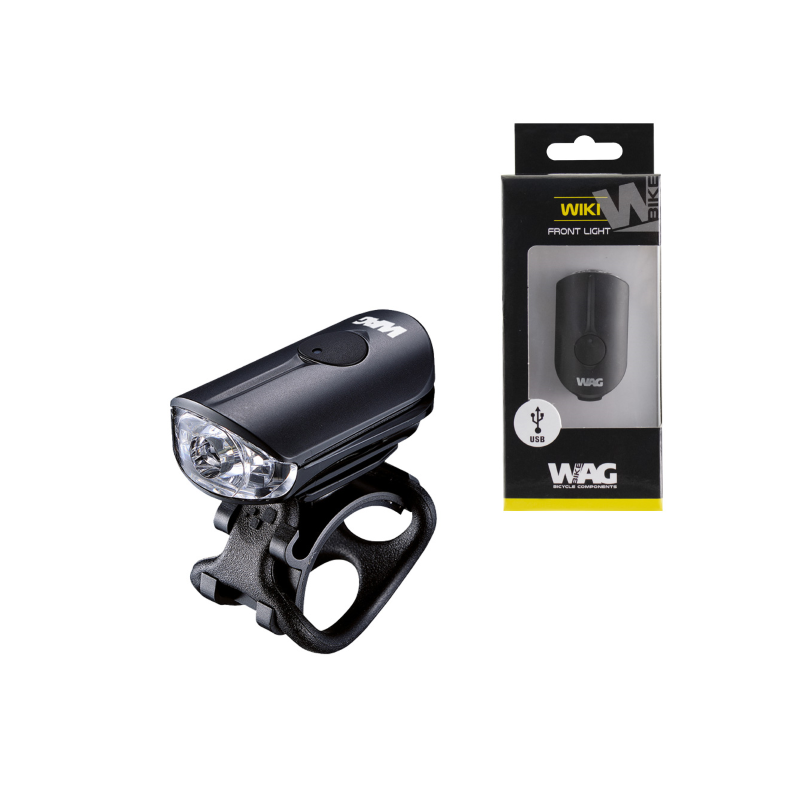 Faro Delantero Wiki, LED Blanca, USB Negro WAG - WAG | ARS Bike Parts