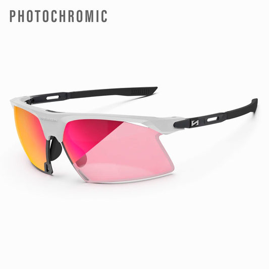 Gafas Scicon Aerobeam Titanium Blancas Mate (lente Fotocromática Rojo Espejo)