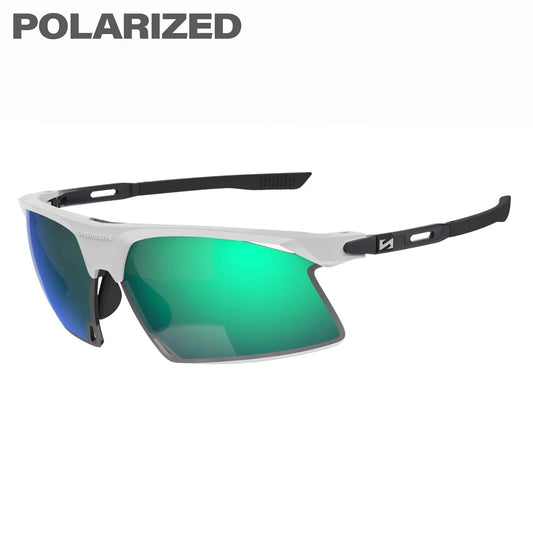 Gafas Scicon Aerobeam Titanium Blancas Mate (lente Polarizada Multiespejo Verde)