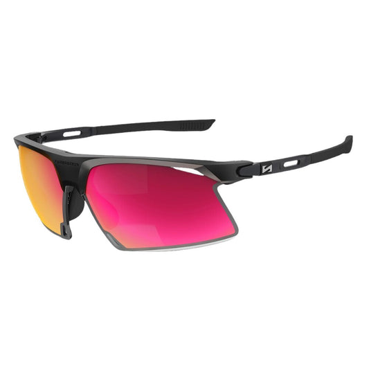 Gafas Scicon Aerobeam Titanium Negras Brillante (lente Multiespejo Sunburst Pink)