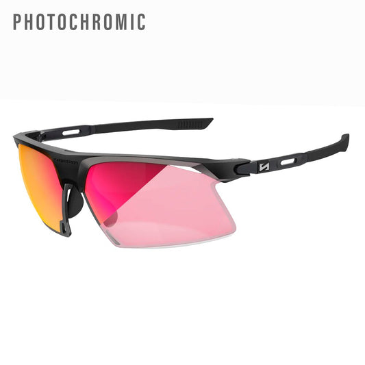 Gafas Scicon Aerobeam Titanium Negras Mate (lente Fotocromática Multiespejo Roja)