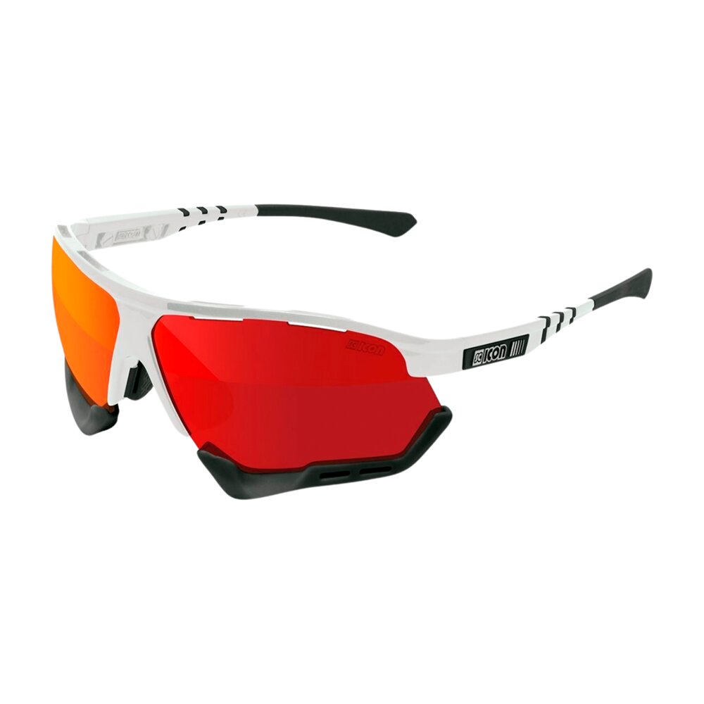 Gafas SCICON Aerocomfort XL Blancas (lentes Multiespejo Rojo) - SCICON | ARS Bike Parts