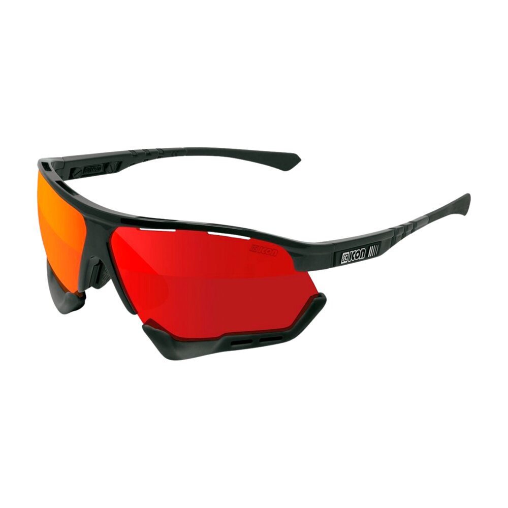 Gafas SCICON Aerocomfort XL Negras (lentes Multiespejo Rojo) - SCICON | ARS Bike Parts