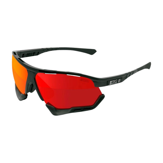 Gafas SCICON Aerocomfort XL Negras (lentes Multiespejo Rojo) - SCICON | ARS Bike Parts