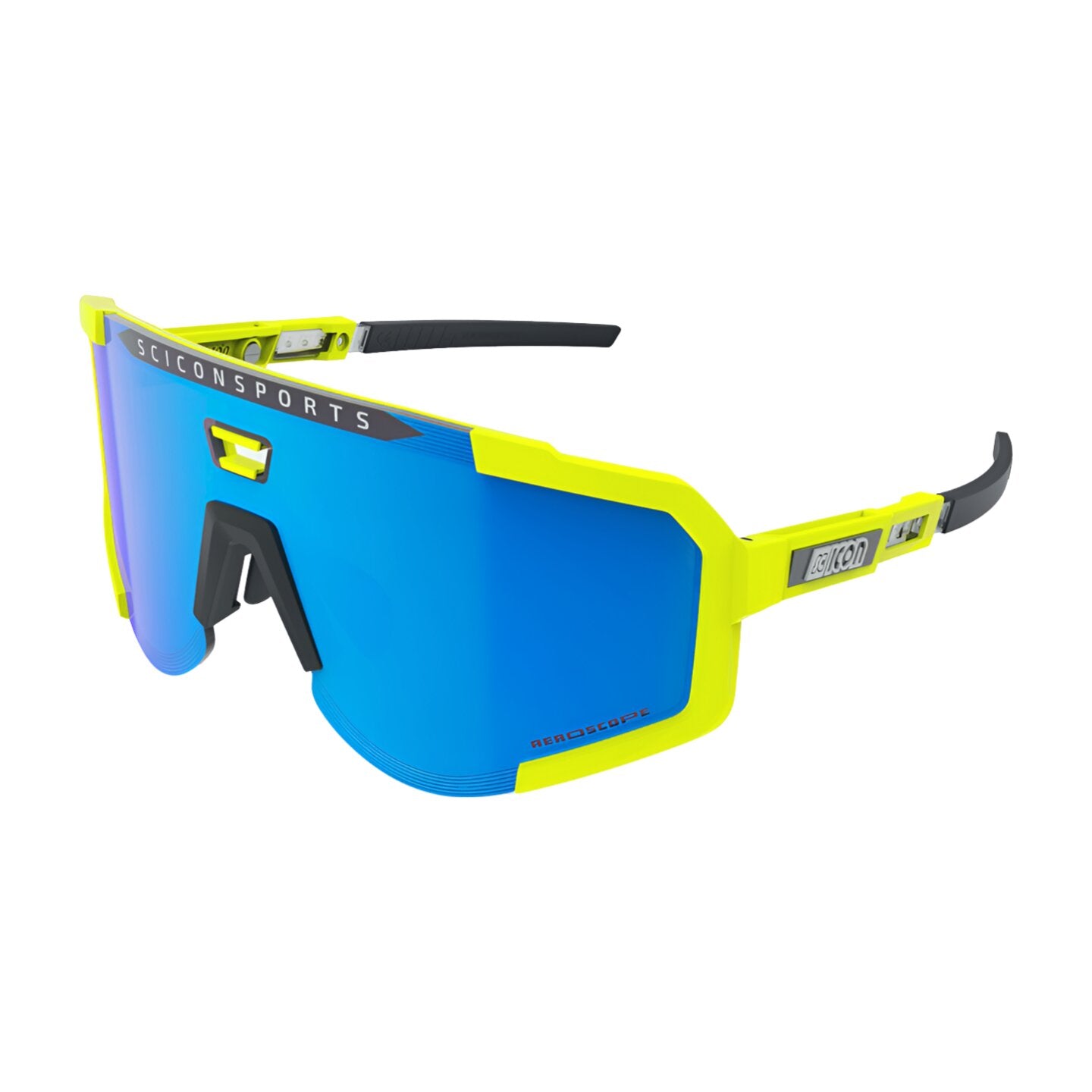 Gafas Scicon Aeroscope Amarillo Neón (lente Multiespejo Azul)