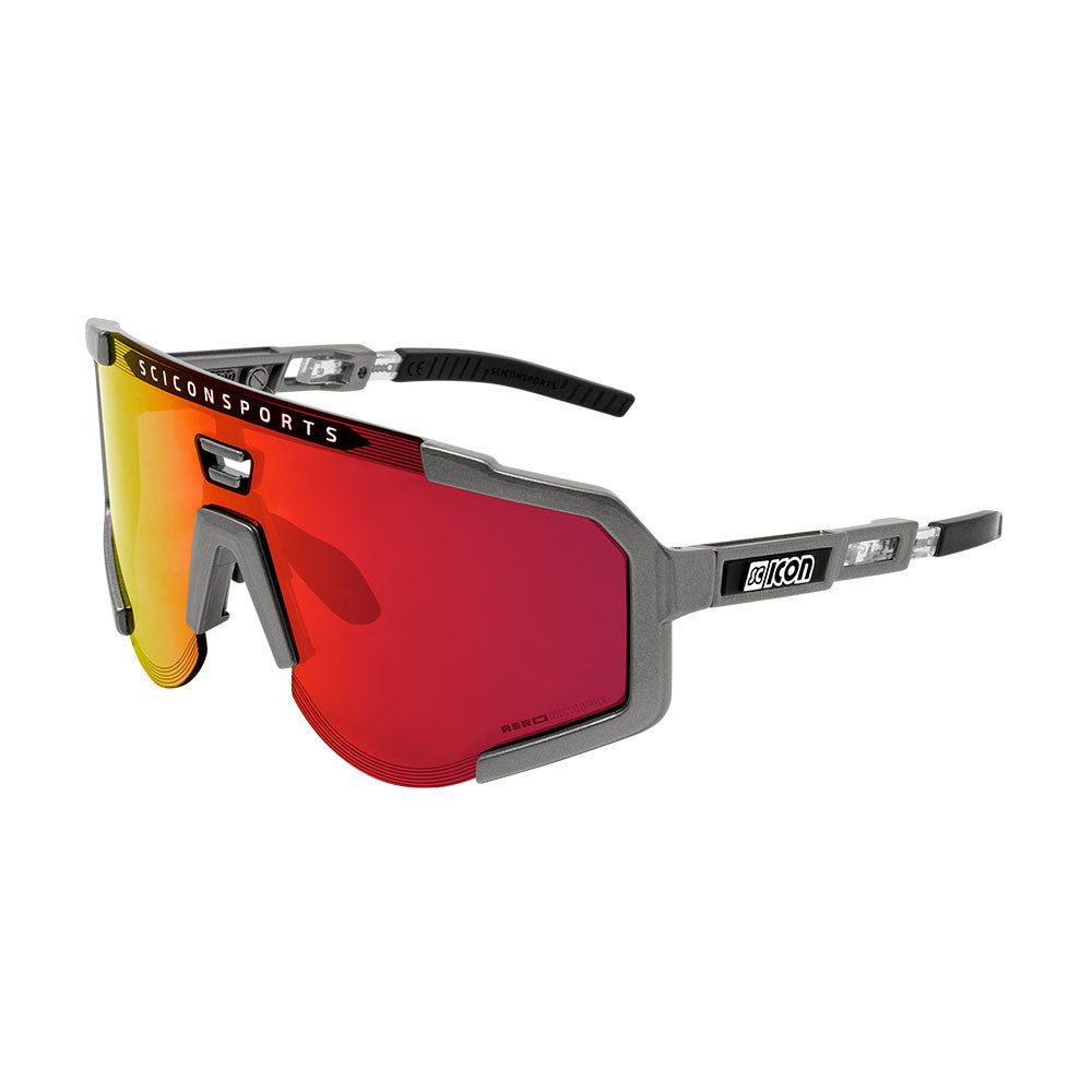 Gafas Scicon Aeroscope Gris Antracita (lente Multiespejo Roja)