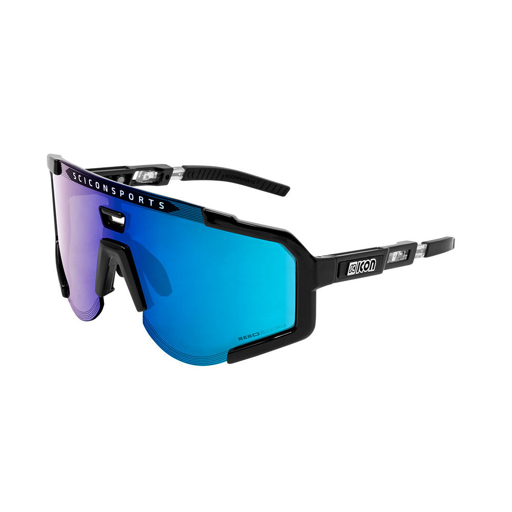 Gafas Scicon Aeroscope Negras (lente Multiespejo Azul)
