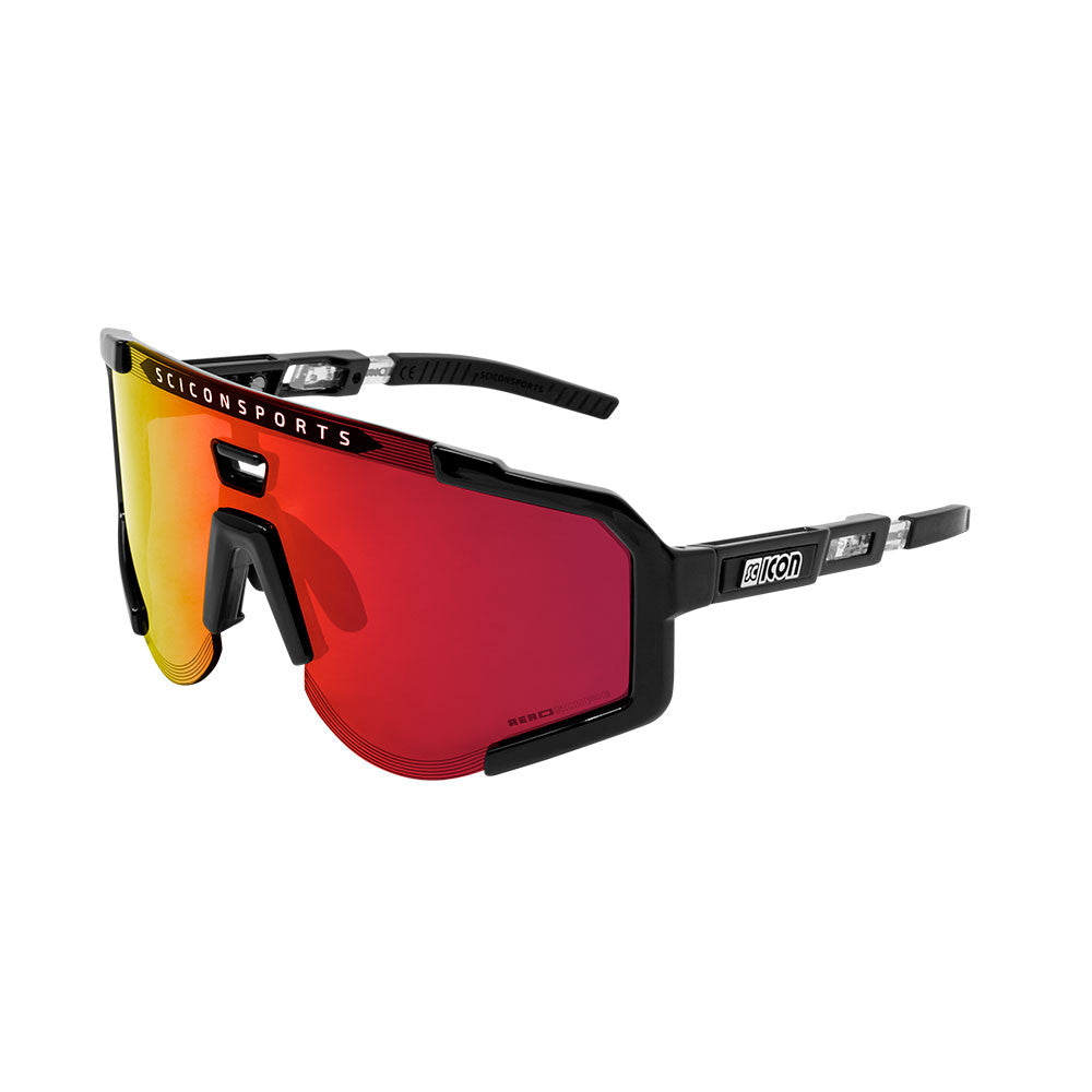 Gafas Scicon Aeroscope Negras (lente Multiespejo Roja)