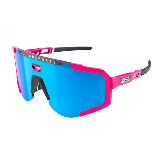 Gafas SCICON Aeroscope Rosa Fluor (lente Multiespejo Azul) - SCICON | ARS Bike Parts