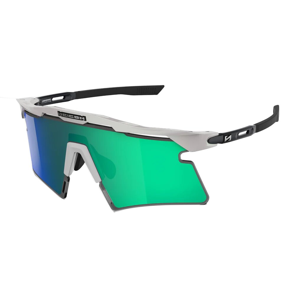 Gafas SCICON Aeroshade 2.0 Titanium Blancas Mate (lente Multiespejo Verde) - SCICON | ARS Bike Parts