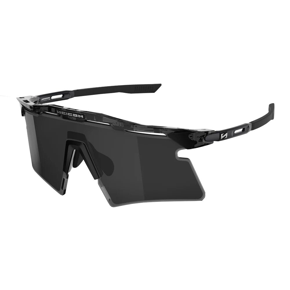 Gafas SCICON Aeroshade 2.0 Titanium Negras Brillante (lente Negra Ahumada) - SCICON | ARS Bike Parts