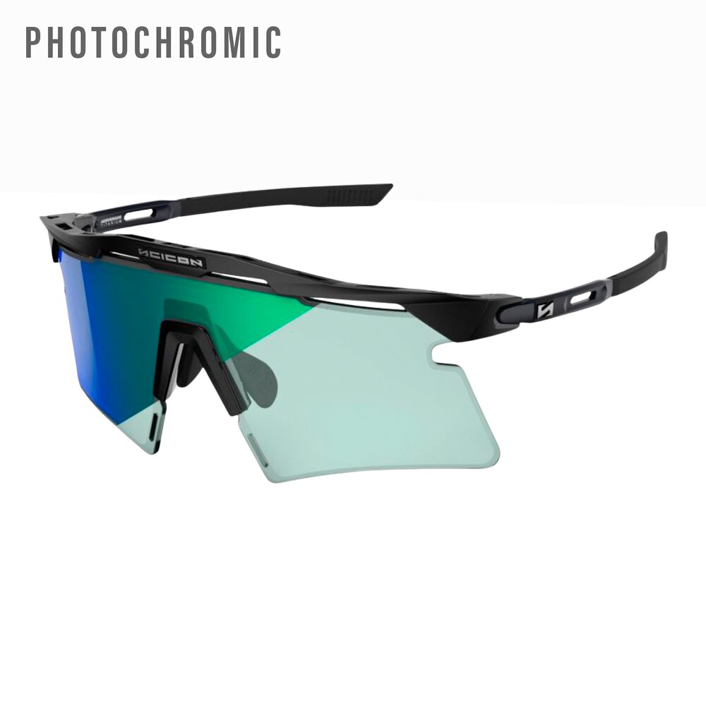 Gafas Scicon Aeroshade 2.0 Titanium Negras Mate (lente Fotocromática Multiespejo Verde)