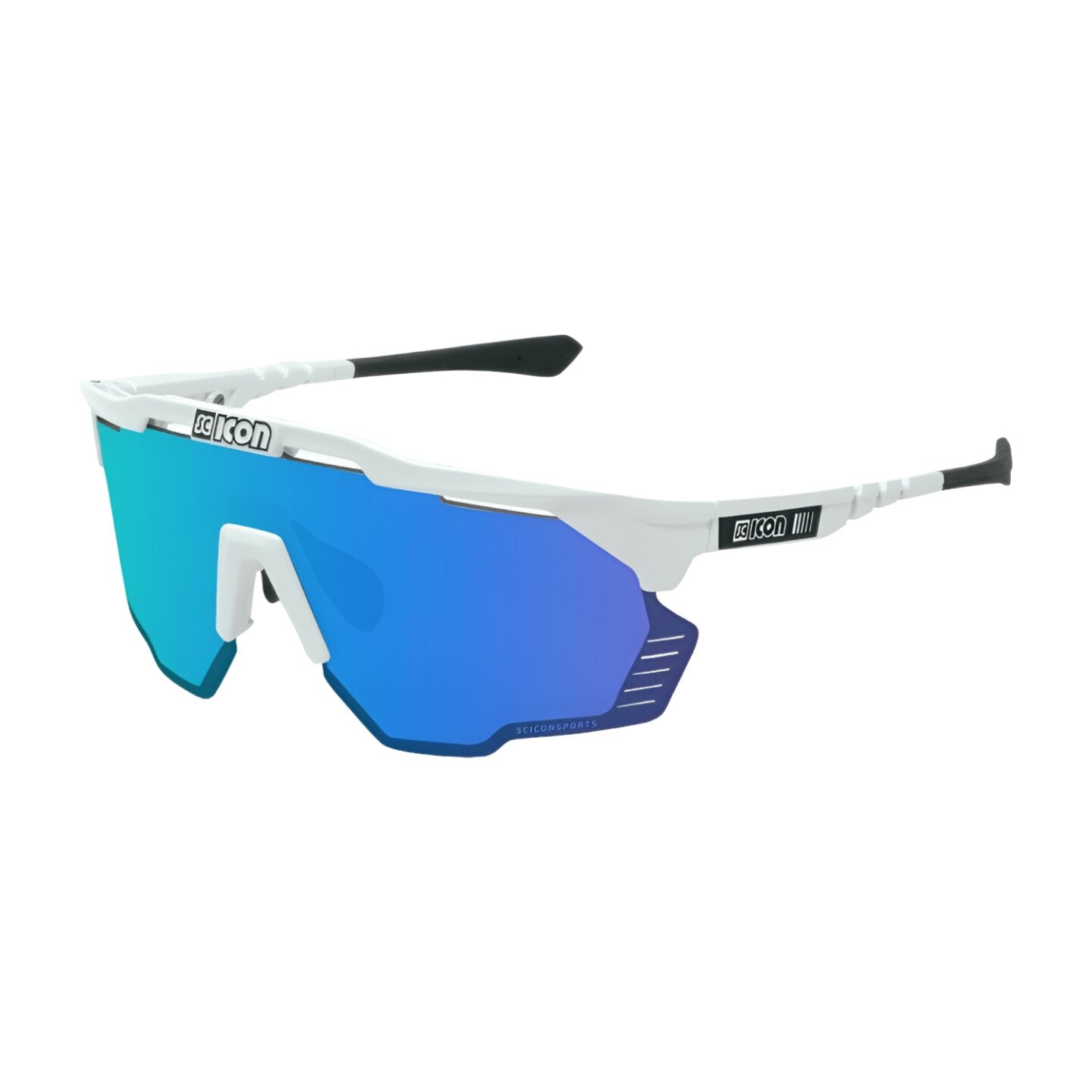 Gafas Scicon Aeroshade Kunken Blanco Brillante (lente Multiespejo Azul)