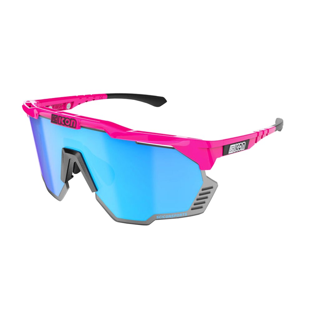 Gafas SCICON Aeroshade Kunken Rosa Fluo (lente Multiespejo Azul) - SCICON | ARS Bike Parts