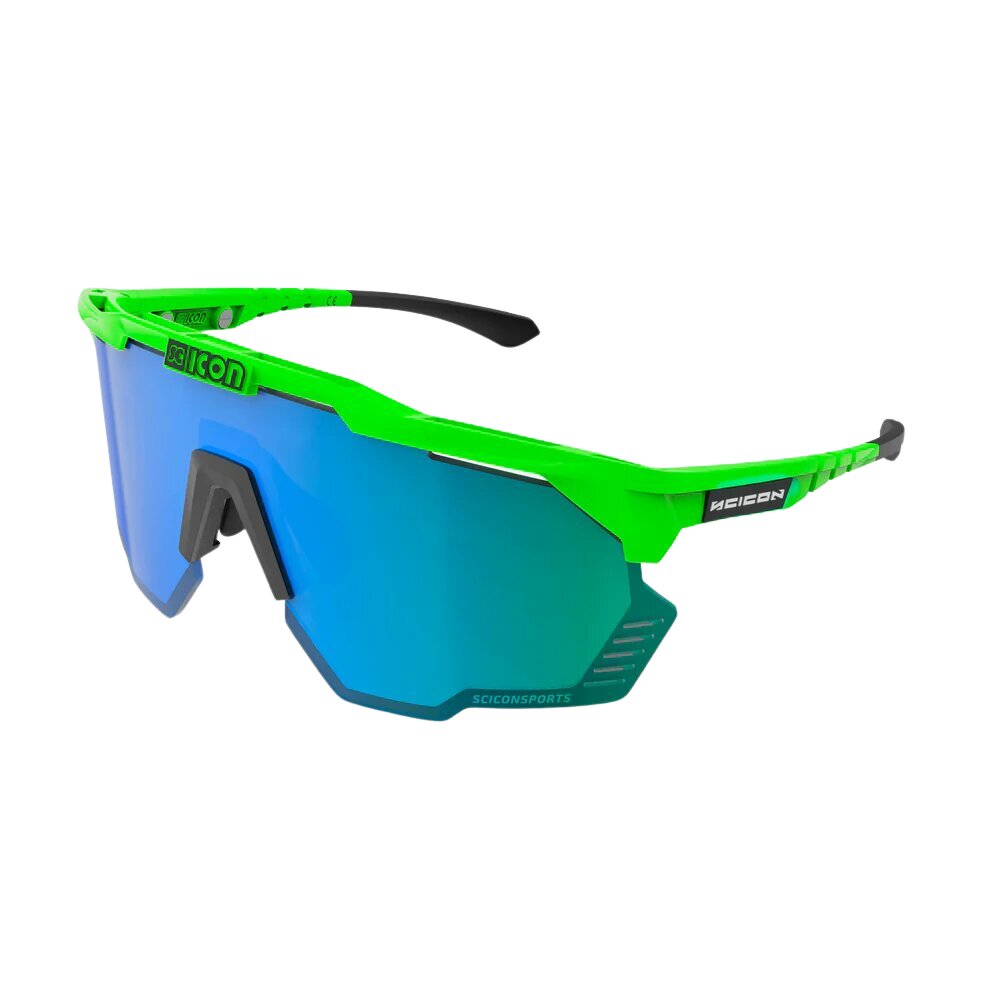 Gafas SCICON Aeroshade Kunken Verde Fluo (lente Multiespejo Verde) - SCICON | ARS Bike Parts