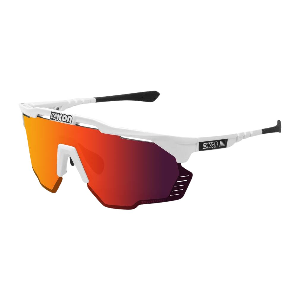 Gafas SCICON Aeroshade Kunken White Gloss (lente Multiespejo Roja) - SCICON | ARS Bike Parts