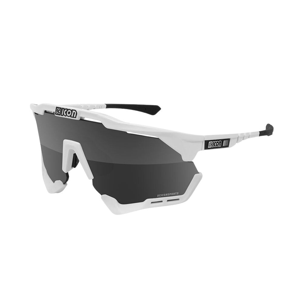Gafas Scicon Aeroshade XL Blancas Brillante (lente Multiespejo Plata)