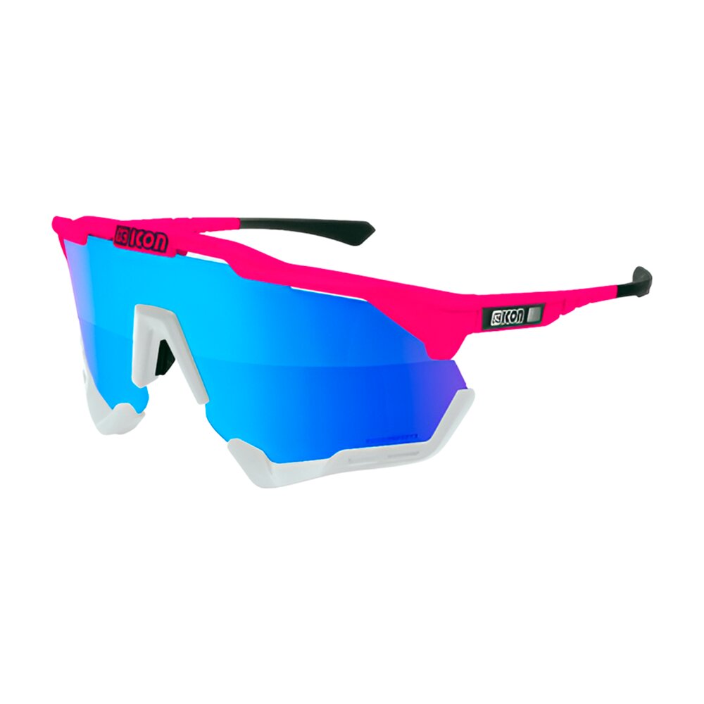 Gafas SCICON Aeroshade XL Rosa Fluor (lente Multiespejo Azul) - SCICON | ARS Bike Parts