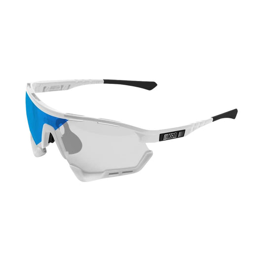 Gafas Scicon Aerotech Blancas (lente Fotocromática Azul)